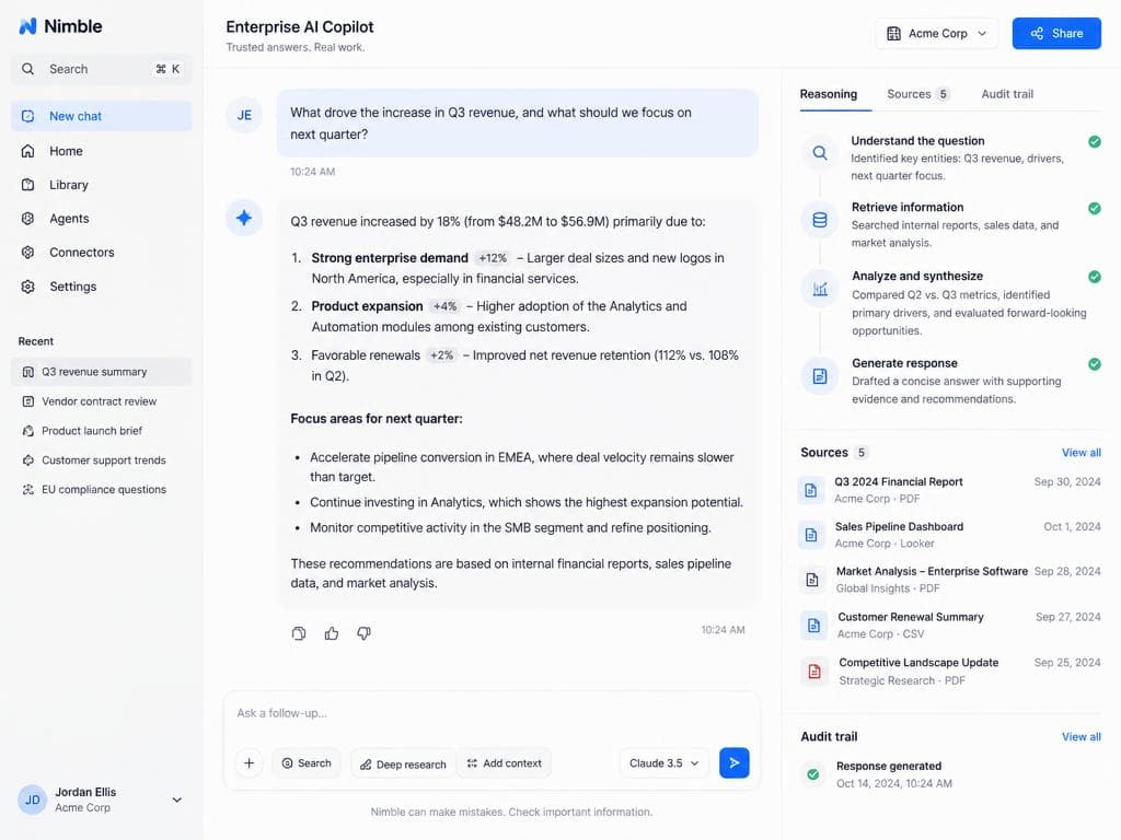 Helix Copilot product interface